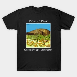 Cactus and flowers as seen in Picacho state park in Arizona T-Shirt